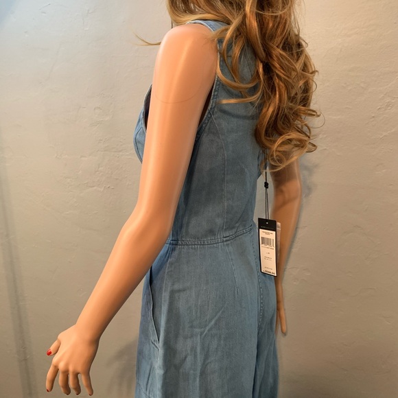 BCBGmaxazria Sleeveless Button Front Jumpsuit - Picture 4 of 8